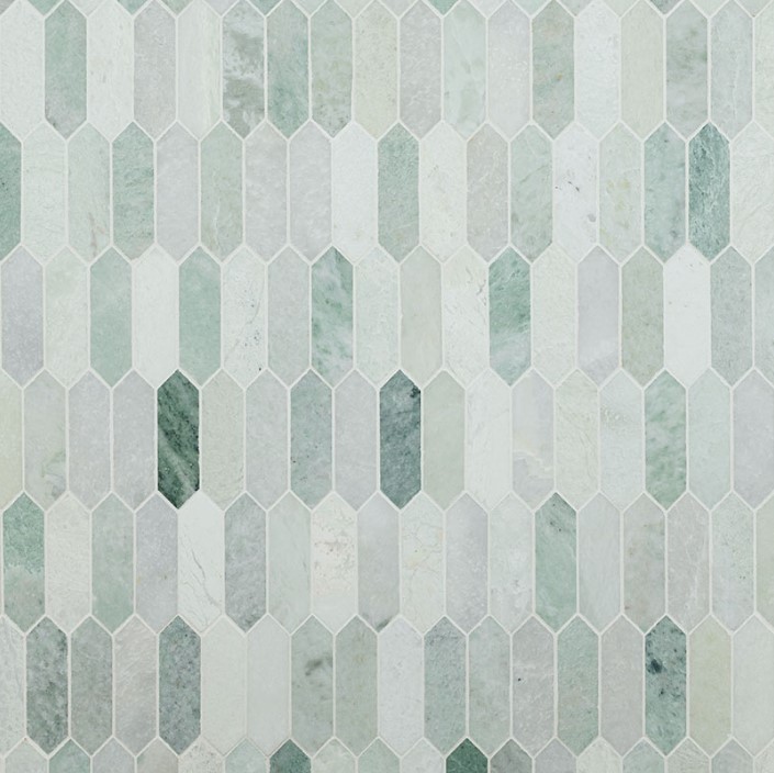 Iceland Mosaic Tile, Msi, Stone, Picket, 12 in L, 12 in W - 2