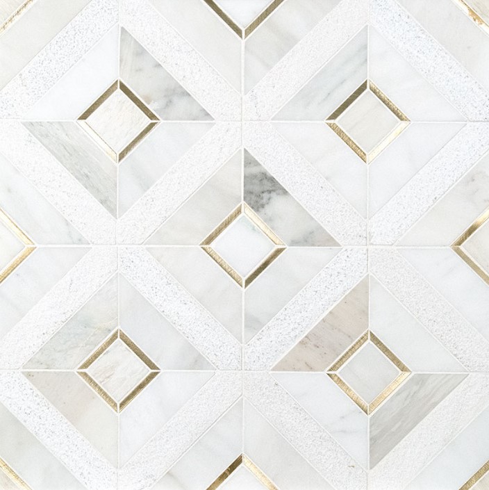 Luxor Mosaic Tile, Msi, Stone, 12 in L, 12 in W - 2