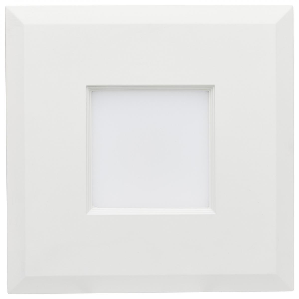 LED Retrofit Downlight, Satco, 5-6 in, Stepped Baffle, 65 Watt Equivalent, Square, 800 Lumens, CCT, White - 3