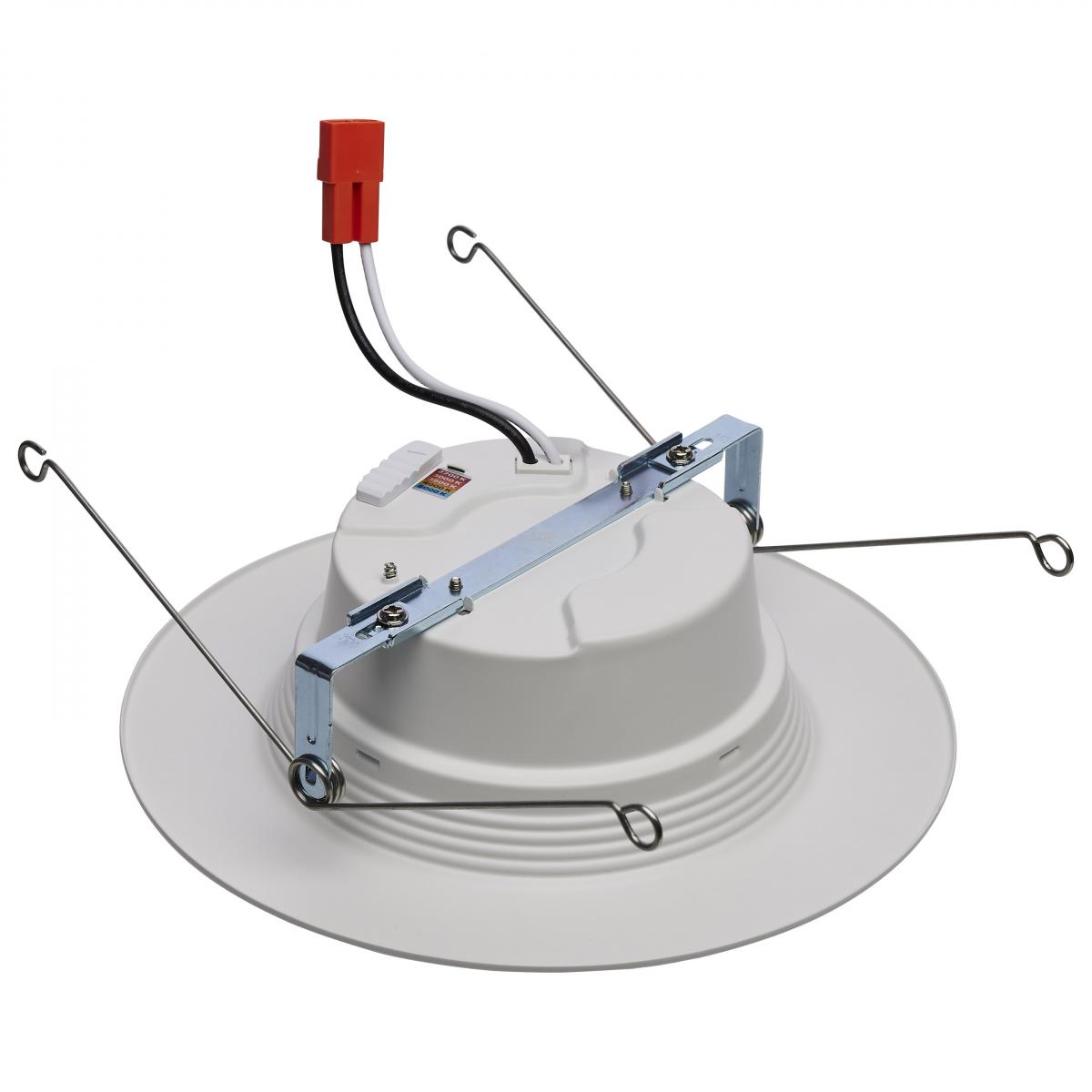 LED Retrofit Downlight, Satco, 6 in, 90 Watt Equivalent, 1200 Lumens, CCT, White - 2