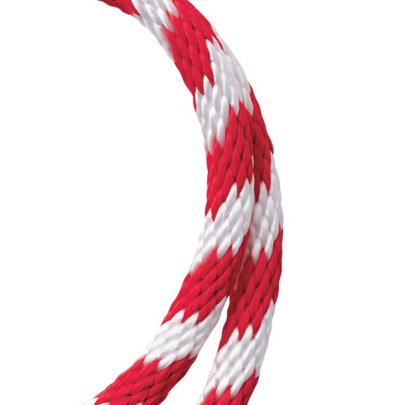 Rope, Koch, 3/8 in Dia, 50 ft L, Polypropylene, Red/White - 2