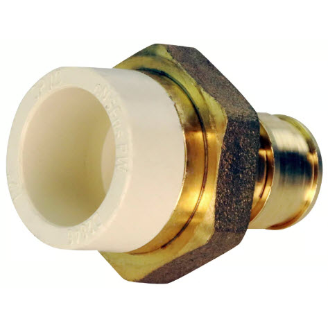 1/2 in Expansion PEX, Apollo, 1/2 in Brass Barb x 1/2 in CPVC Straight Adapter - 3