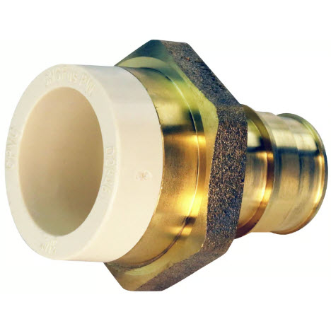 3/4 in Expansion PEX, Apollo, 3/4 in Brass Barb x 3/4 in CPVC Straight Adapter - 3