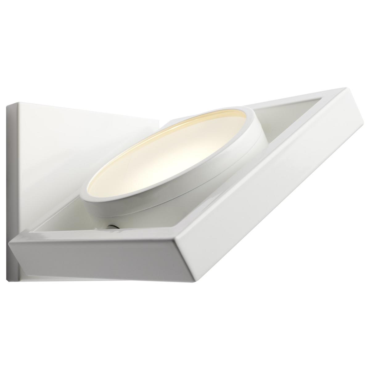 Hawk Wall Sconce, Nuvo Lighting, Pivoting, Integrated LED, 6-1/2 in W, White - 3