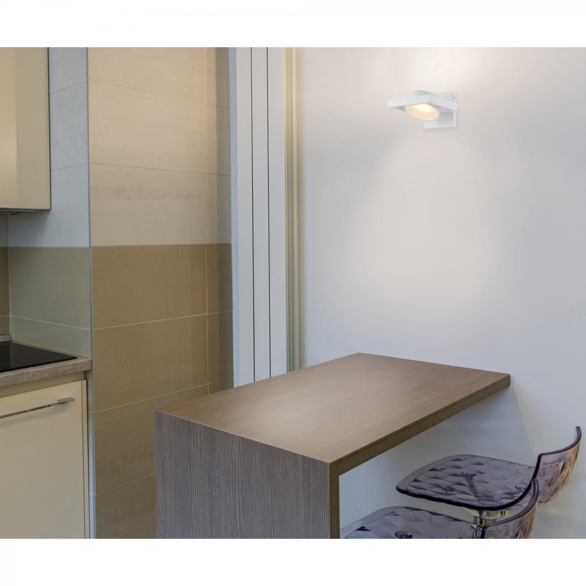 Hawk Wall Sconce, Nuvo Lighting, Pivoting, Integrated LED, 6-1/2 in W, White - 4