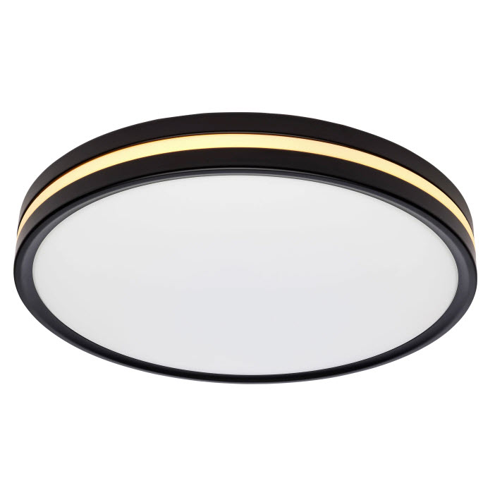 Flush LED Surface Mount Light, Nuvo, 15 in, Built-In Nightlight, Matte Black - 2