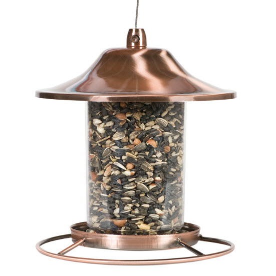 Panorama Bird Feeder, Perky-Pet, 2 lb capacity, Copper - 1