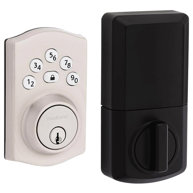 Keypad Electronic Lock, Kwikset, 3 Grade, Zinc, Satin Nickel, KW1 Keyway, 1/PK - 1
