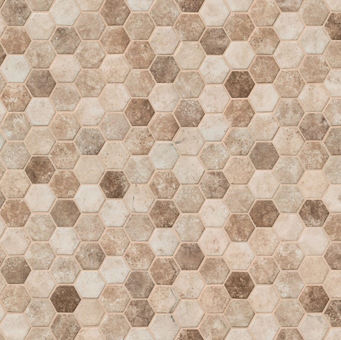 Sandhills Mosaic Tile, Msi, Ceramic Porcelain, Hexagon, 12 in L, 13 in W - 2