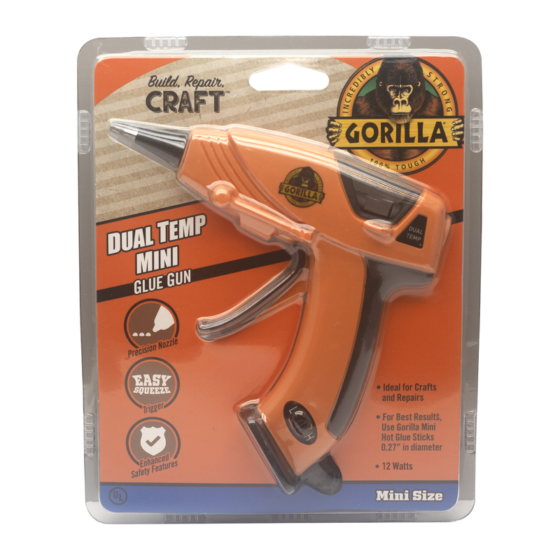 Mini Glue Gun, Gorilla, 0.27 in Dia Glue Stick - 2