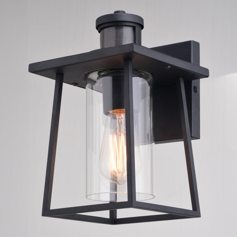 Geneva 11 in Motion-Activated Dust to Dawn Lantern, Vaxcel, Black - 2