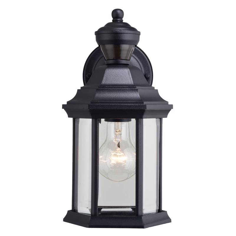 Auburn 12 in Motion-Activated Dusk to Dawn Lantern, Vaxcel, Black - 3