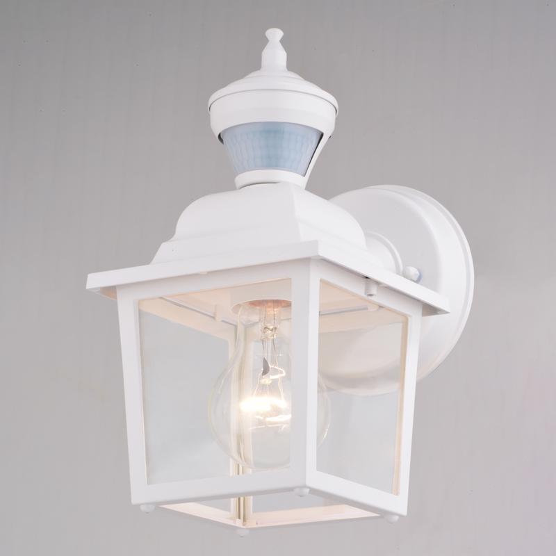 Bedford 10 in Motion-Activated Dusk to Dawn Lantern, Vaxcel, White - 2