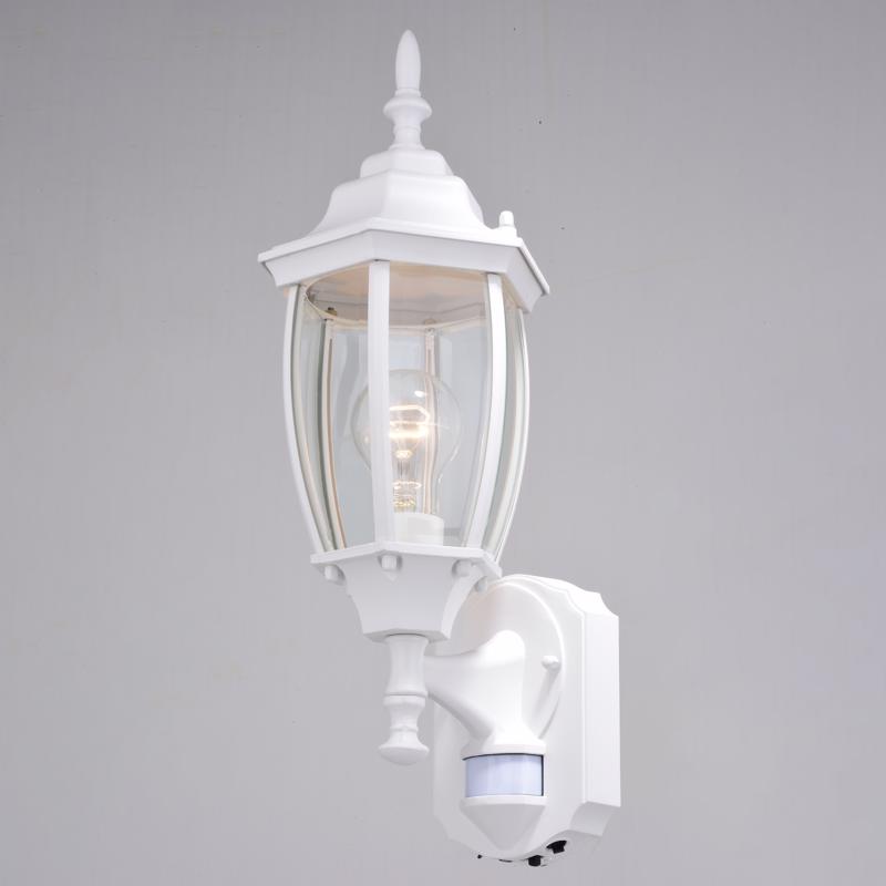 Outdoor Security Light, Vaxcel, Rogers Park, Motion-Activated, Dusk to Dawn, 18 in, White - 3