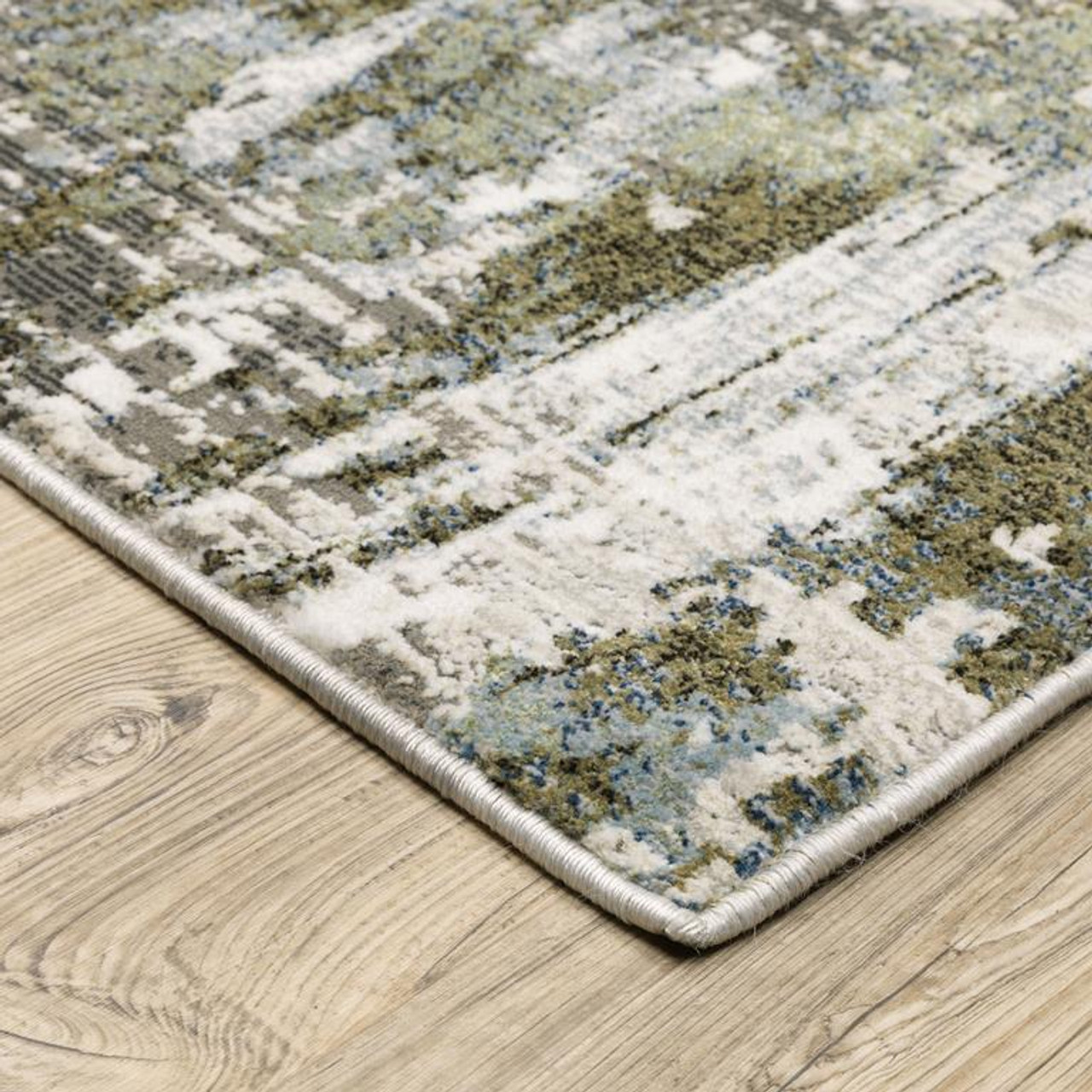 Caravan Area Rug, Oriental Weavers, Gray/Green, 5 ft 3 in W, 7 ft 6 in L - 2