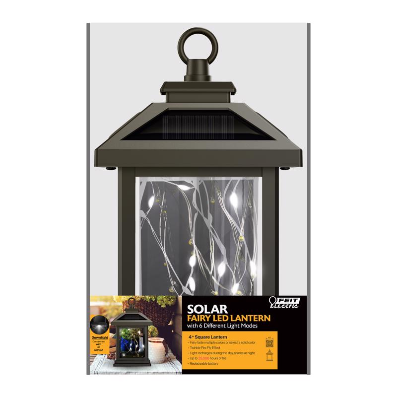 Fairy Light Lantern, Feit Electric, LED, Solar, Bronze - 2