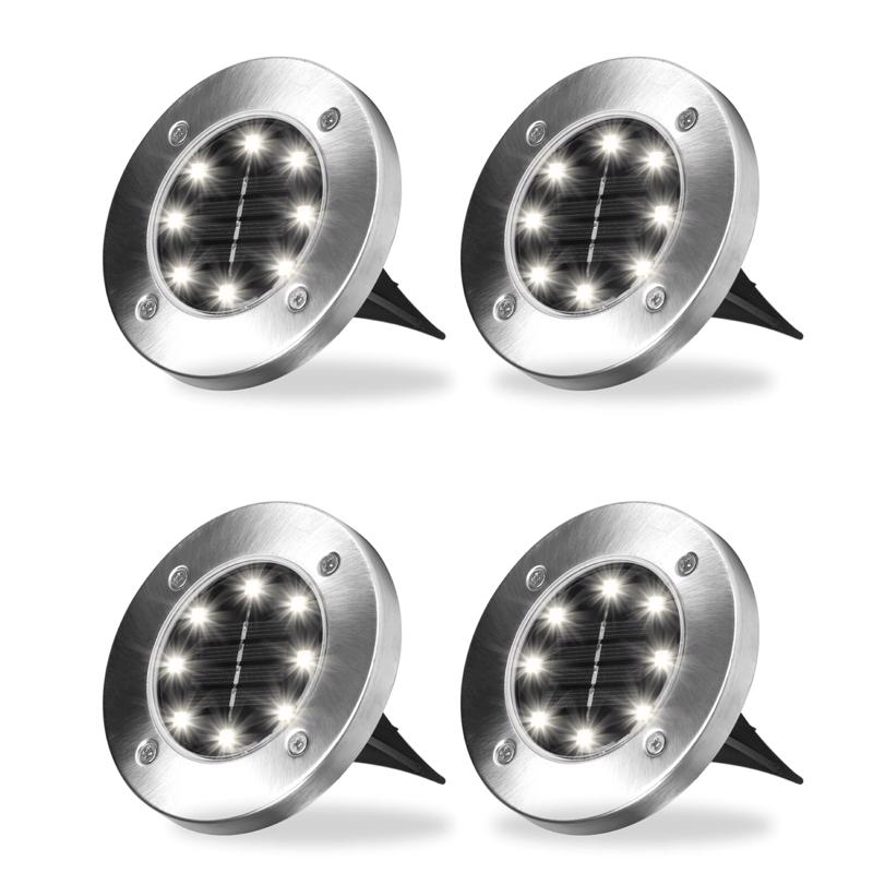 LED Disk Lights, Bell+Howell, Pathway Light, Solar, 4 pk - 2