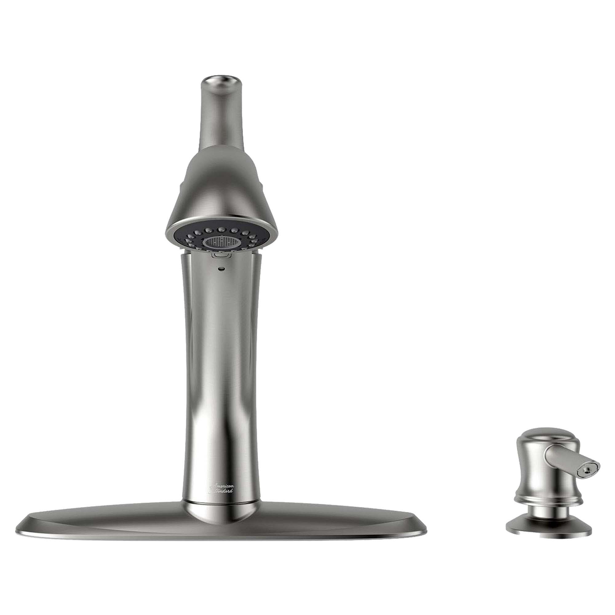 Mesa Kitchen Faucet, American Standard, Pull Out, Stainless, Includes Soap Dispenser - 2