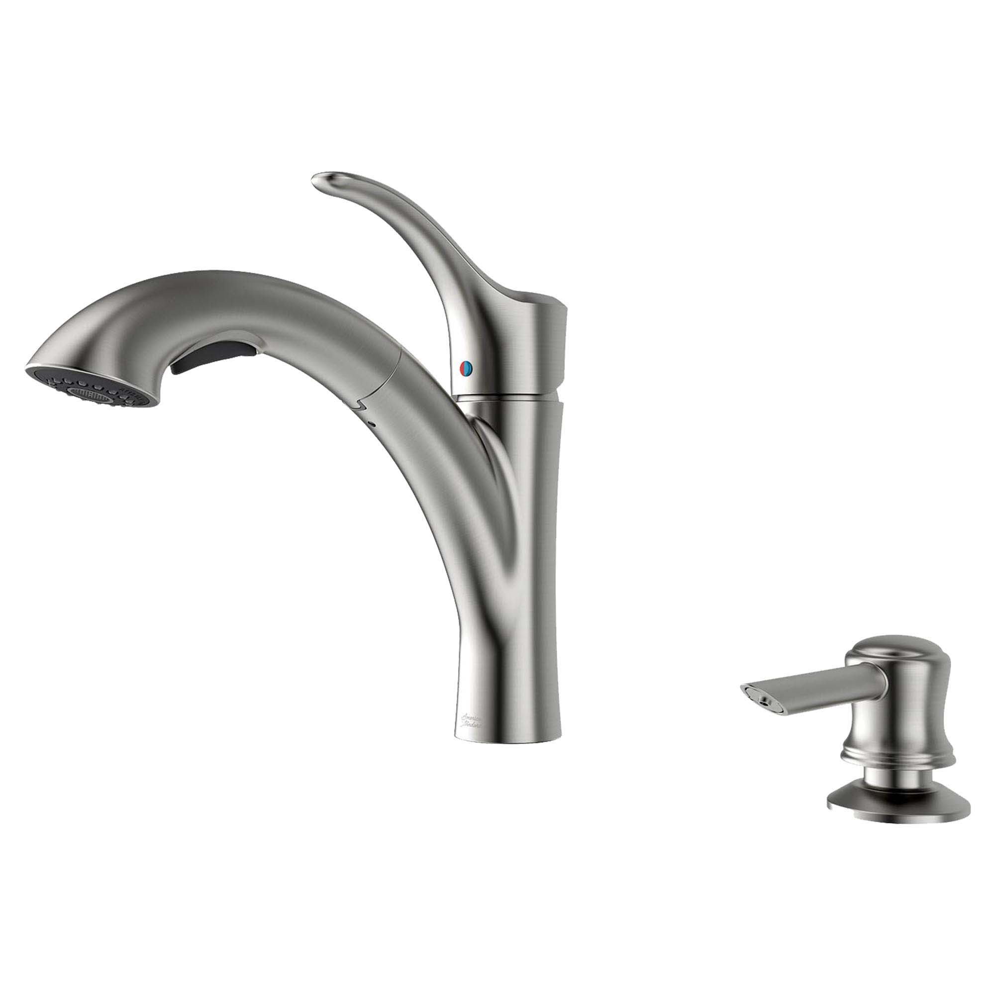 Mesa Kitchen Faucet, American Standard, Pull Out, Stainless, Includes Soap Dispenser - 3
