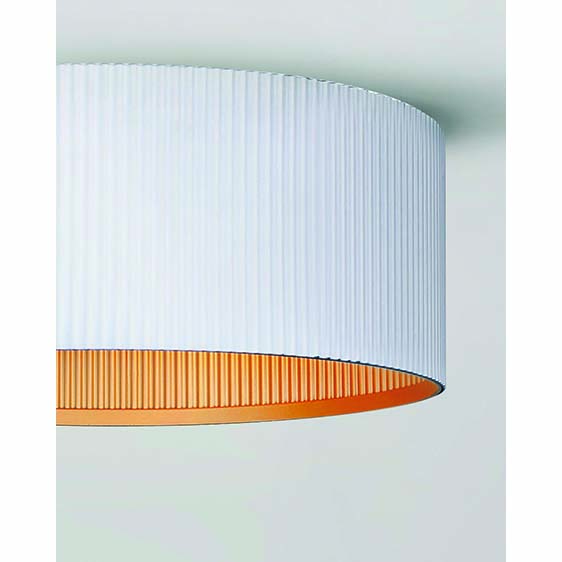 Flush Ceiling Light, Canarm, Rexton, 2-Light, White / Gold, 13-7/8 in W - 3