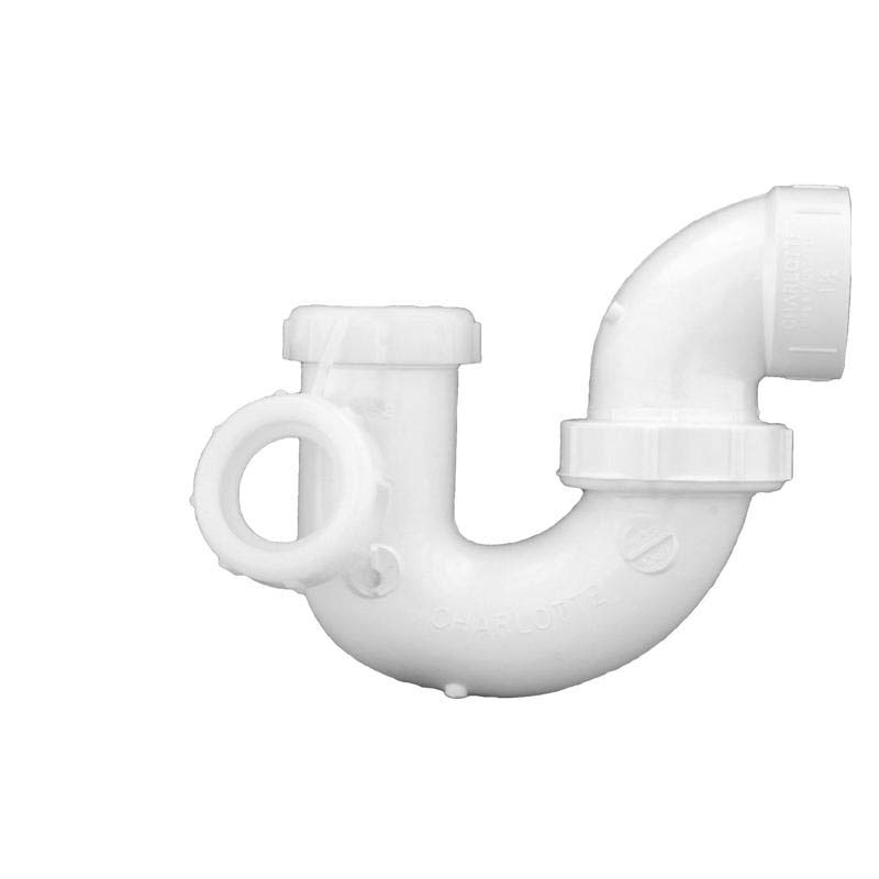 PVC/DWV P-Trap, Hub/Slip, 1 1/2IN, Charcrust - 4