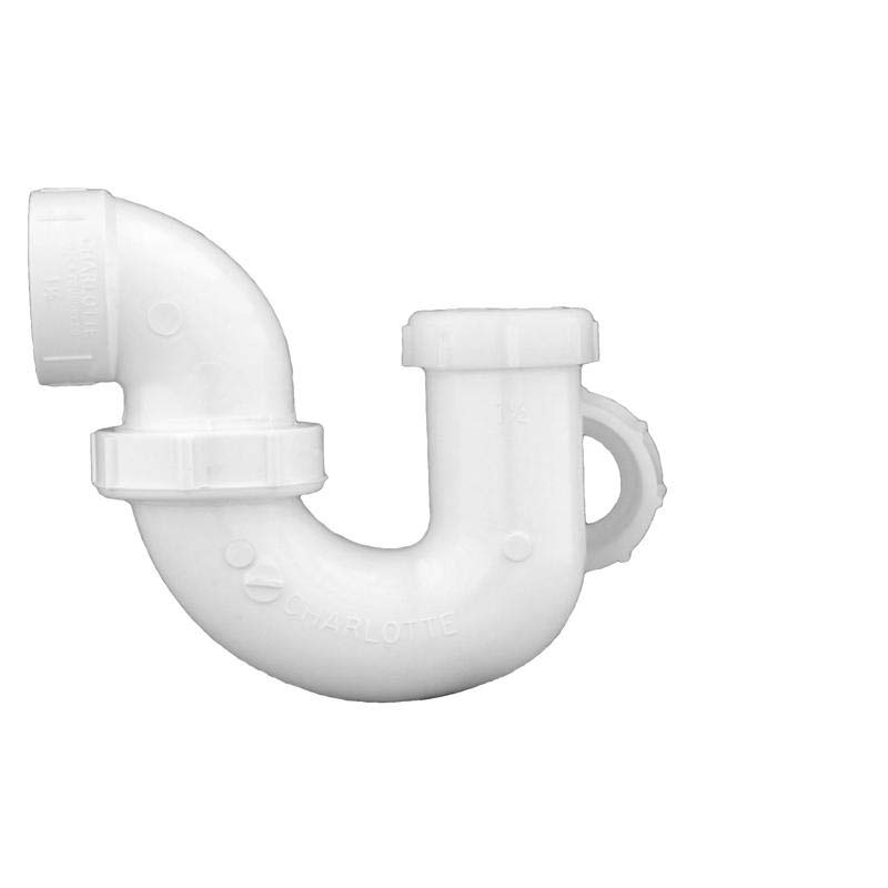 PVC/DWV P-Trap, Hub/Slip, 1 1/2IN, Charcrust - 5