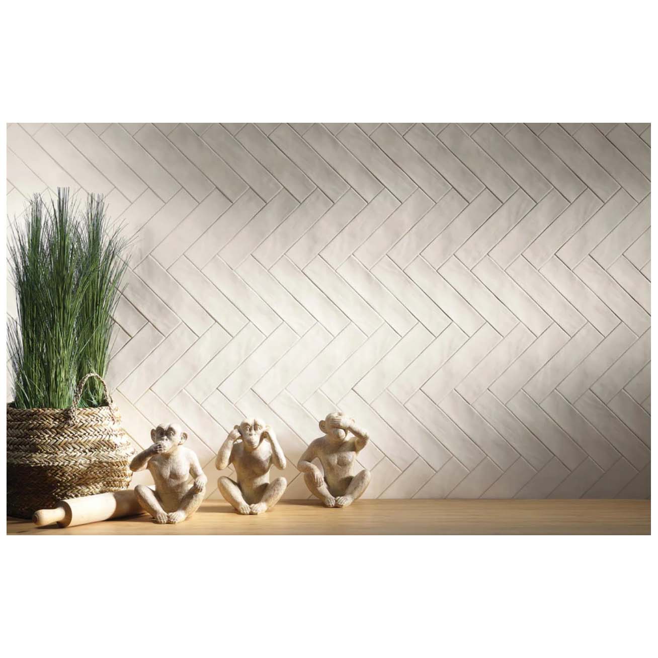 Emser Hues Tile, Emser Tile, 3 in W x 10 in L, White - 2