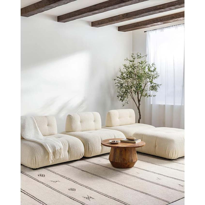 Rivi Area Rug, Surya, Ivory, 7 ft 10 in W, 10 ft L - 3