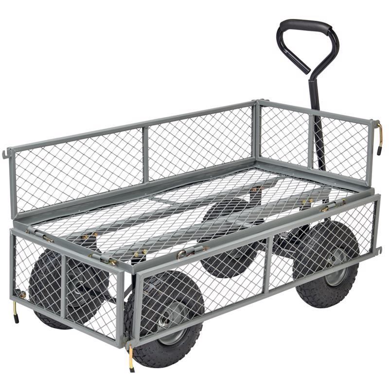 Garden Cart, Corona, Steel Tub, 10 in Wheels, Pneumatic Tires - 2