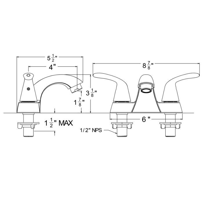 Trend Bath Faucet, Huntington Brass, 2-Handle, Satin Nickel - 2