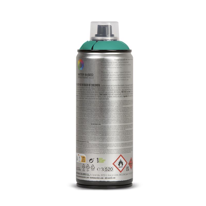 Spray Paint, MTN Colors, Water-Based, Surgical Green, 10 oz Can - 2