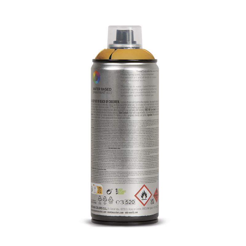 Spray Paint, MTN Colors, Water-Based, Frame Gold, 10 oz Can - 2