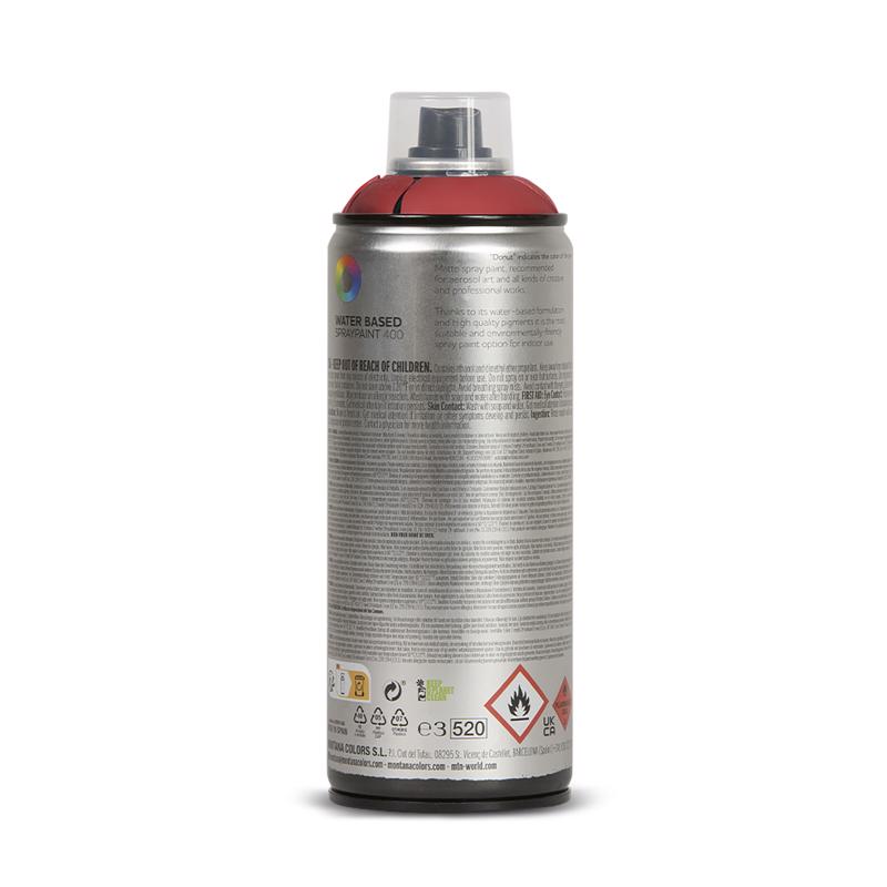 Spray Paint, MTN Colors, Water-Based, Madrid Red, 10 oz Can - 2