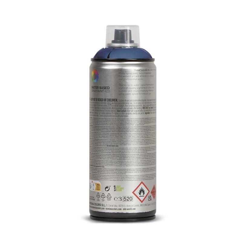 Spray Paint, MTN Colors, Water-Based, Ultra Blue, 10 oz Can - 2