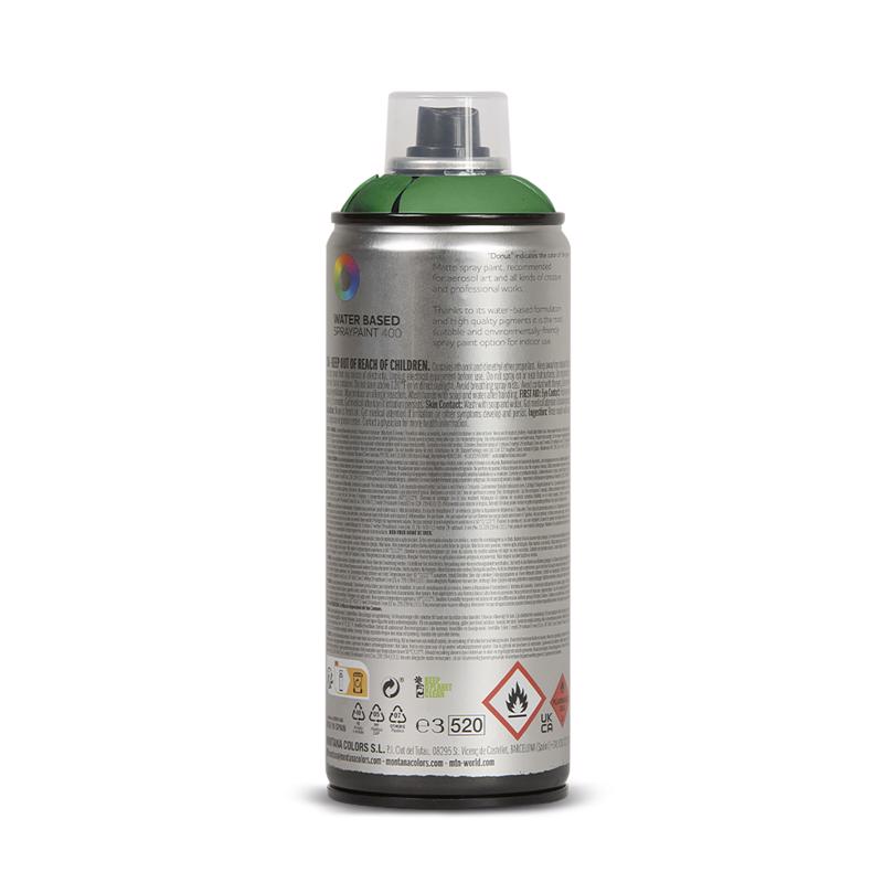Spray Paint, MTN Colors, Water-Based, Valley Green, 10 oz Can - 2