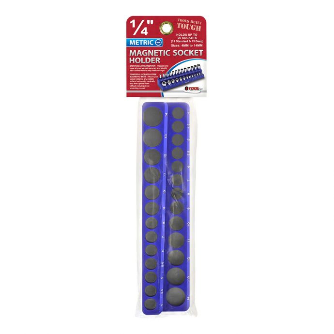 Socket Organizer, I-Zoom, Magnetic, 1/4 in Drive, Metric, Blue - 2