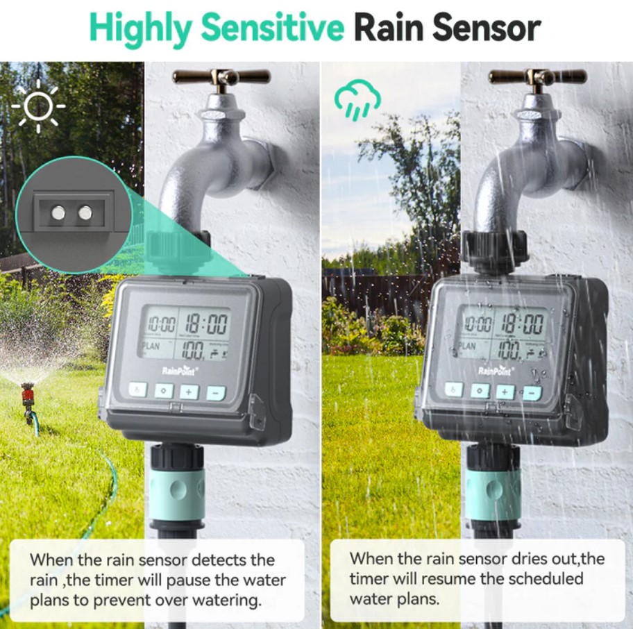 Water Timer, Rainpoint, Smart Irrigation Controller, Hose-End, 1-Zone - 4