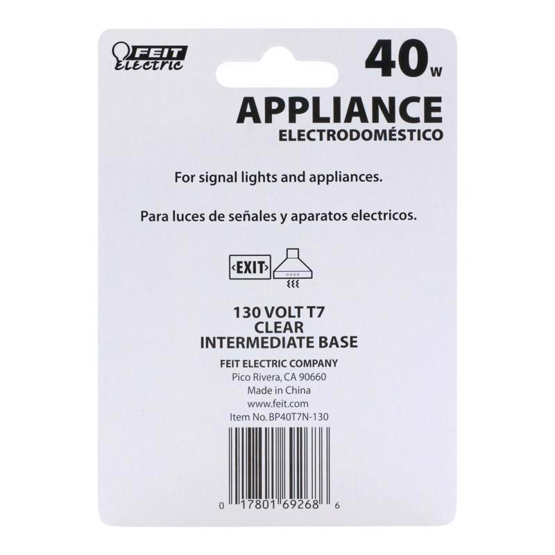 Incancescent Bulb, Feit, 40 Watts, T7, E17, Appliance - 3
