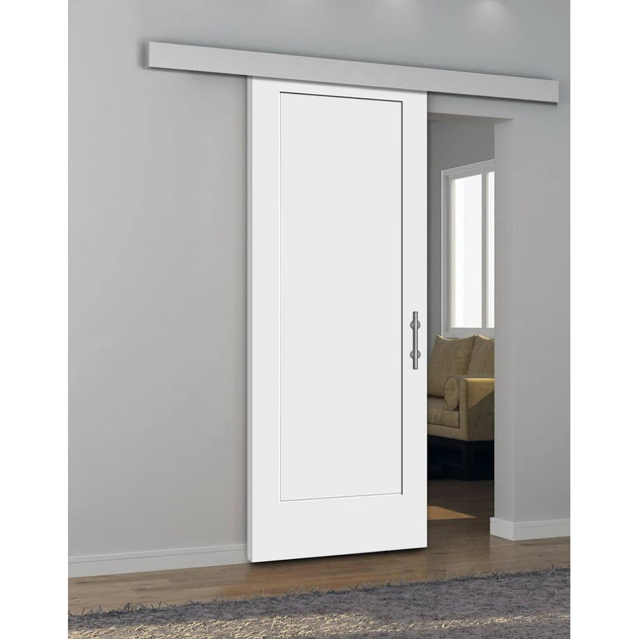 Barn Door Track Kit, Pacific Crest Building Product, 84 in, Satin Nickel - 2