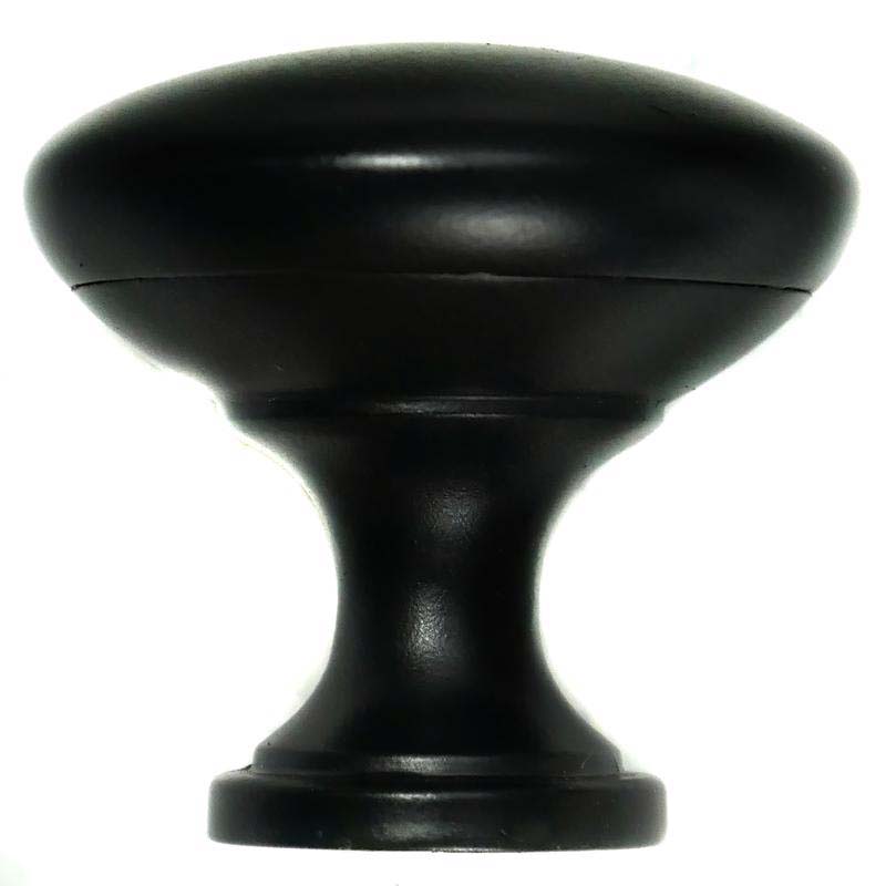 Cabinet Knob, Mng Hardware, Riverstone, Round, Matte Black - 3