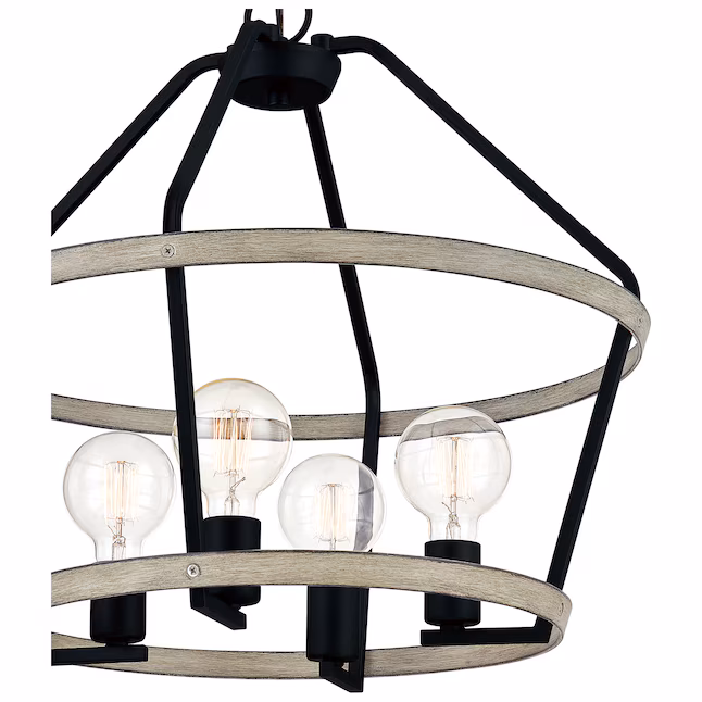 Sumpter Pendant Light, Quoizel, 4-Light, Matte Black - 3