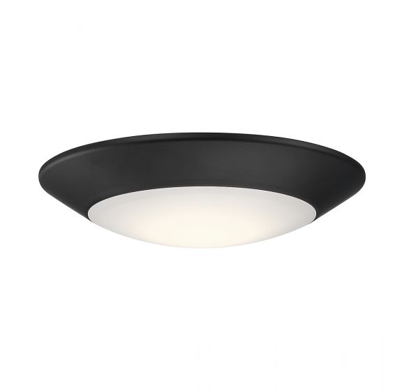Slimflush Ceiling Light, Savoy House, Integrated LEDs, CCT, Black, 6 in W - 2