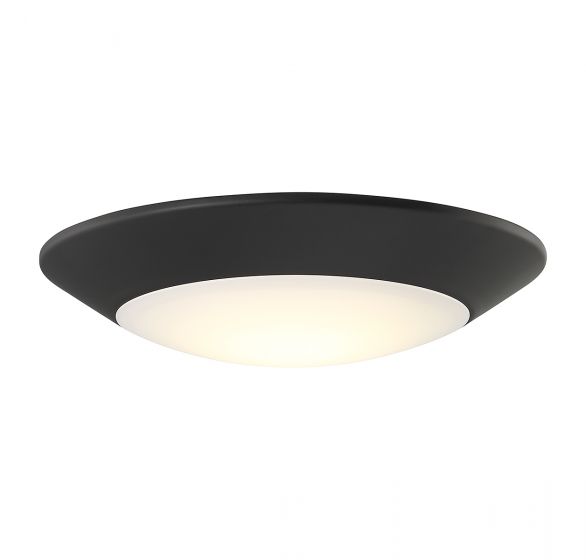 Slimflush Ceiling Light, Savoy House, Integrated LEDs, Black, 6 in W - 2
