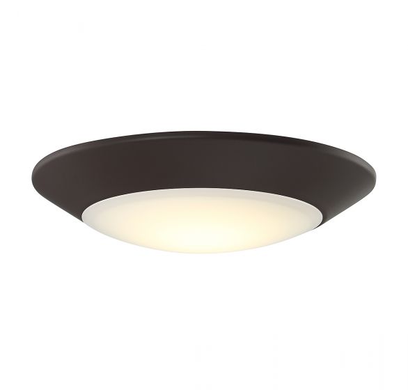 Slimflush Ceiling Light, Savoy House, Integrated LEDs, Bronze, 6 in W - 2