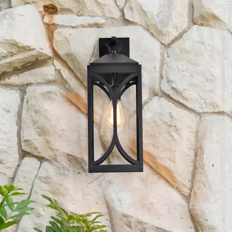 Oaklyn Outdoor Wall Lantern, Nuvo Lighting, 1-Light, 21 in H, Matte Black - 4