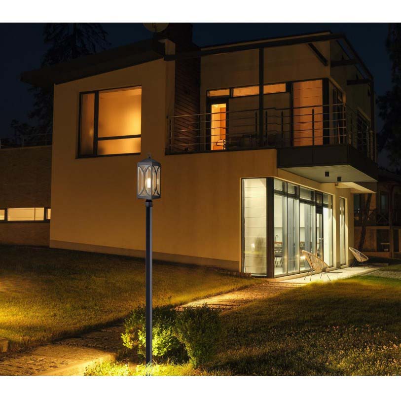 Oaklyn Outdoor Post Lantern, Nuvo Lighting, 1-Light, 23 in H, Matte Black - 2