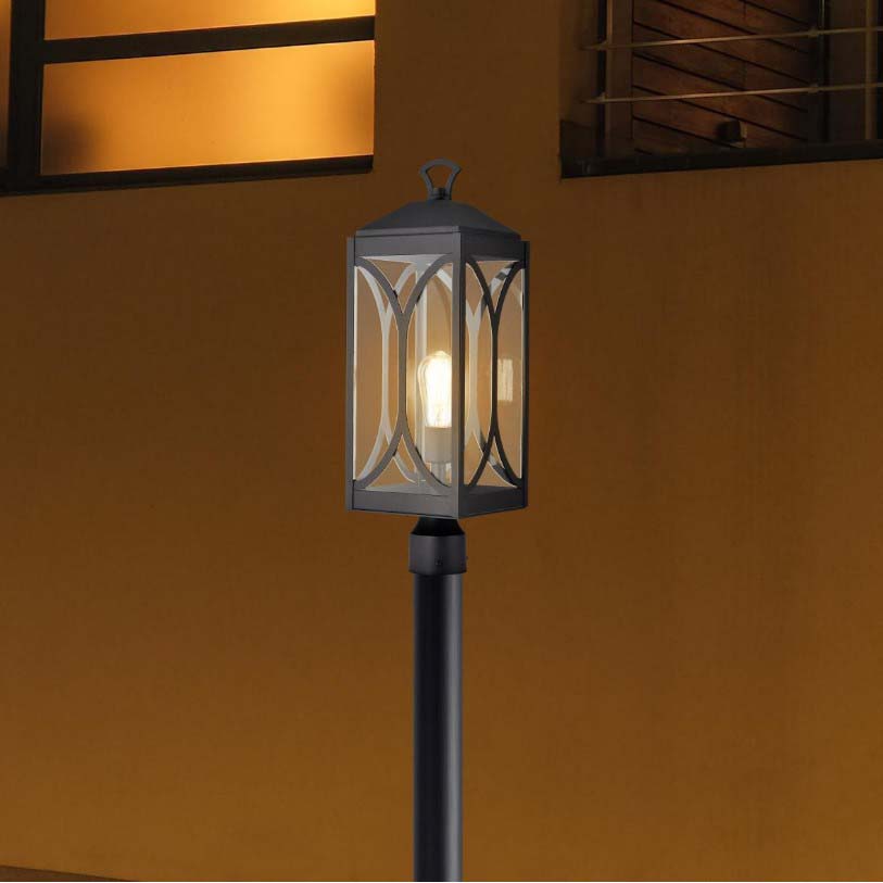 Oaklyn Outdoor Post Lantern, Nuvo Lighting, 1-Light, 23 in H, Matte Black - 3