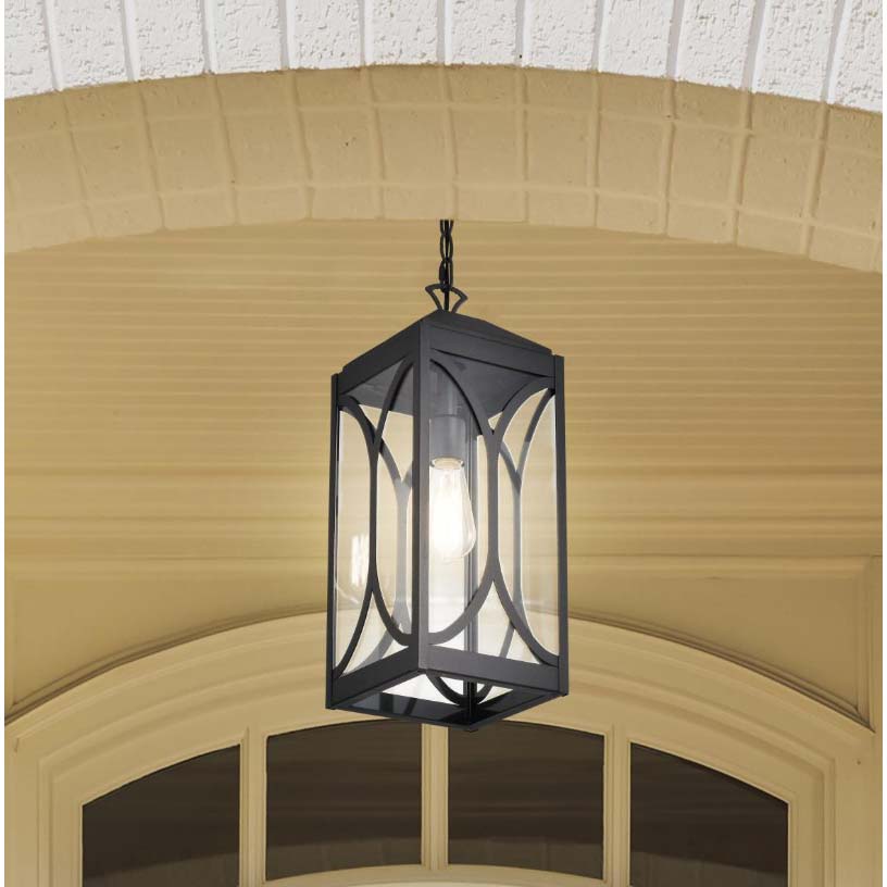Oaklyn Exterior Hanging Lantern, Nuvo Lighting, 19 in H, Black - 5
