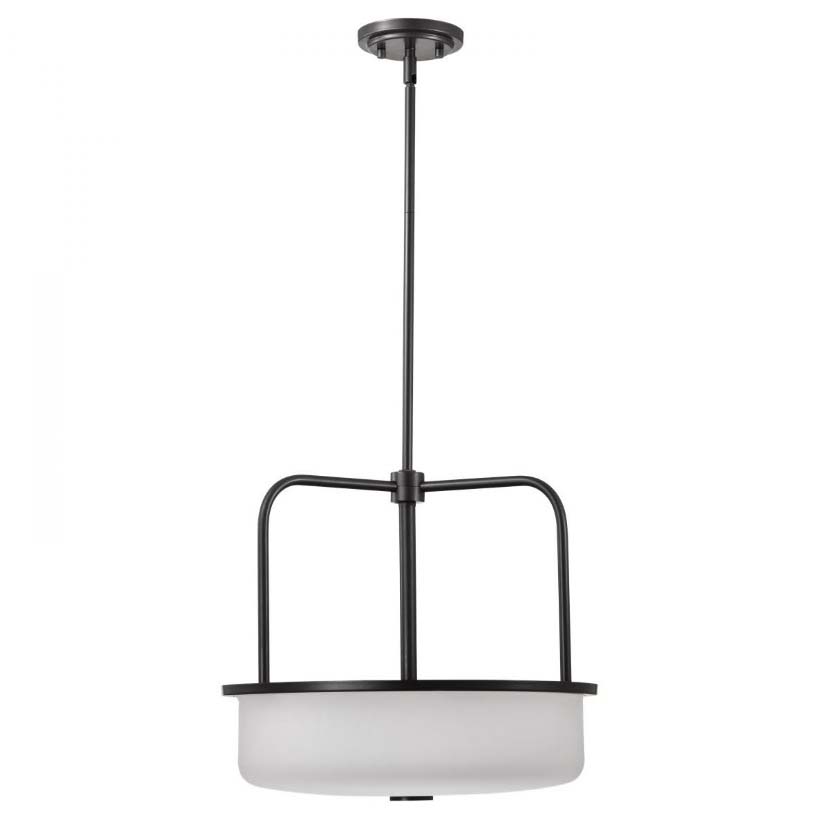 Warren Pendant Light, Nuvo Lighting, 3-Light, Matte Black - 2