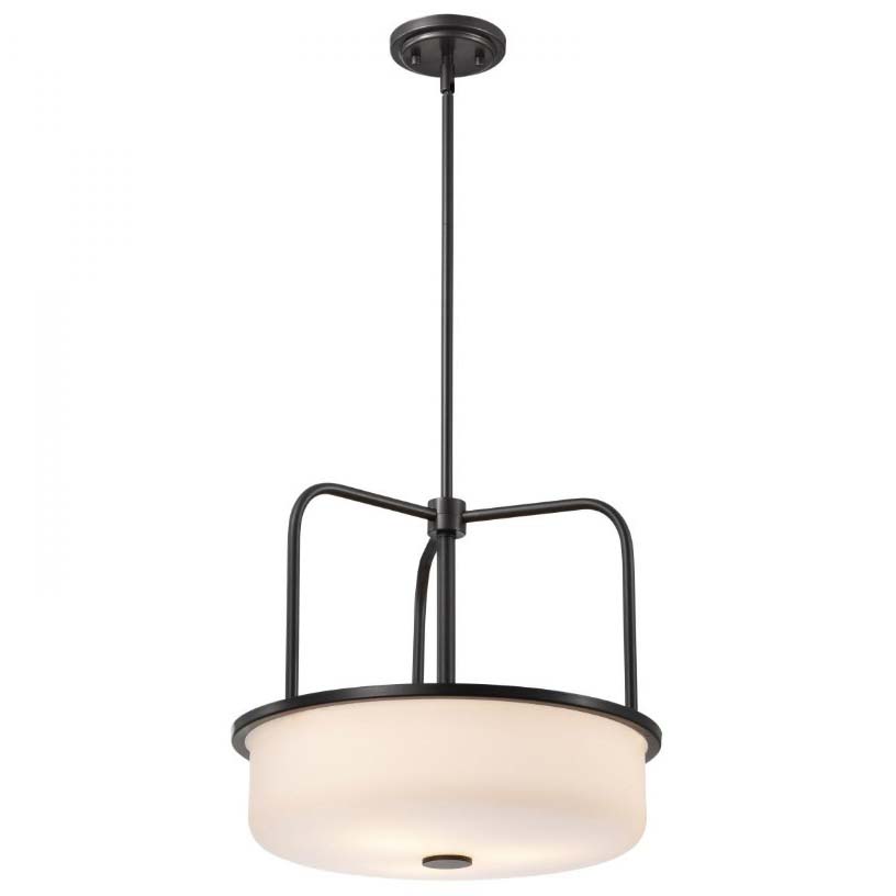 Warren Pendant Light, Nuvo Lighting, 3-Light, Matte Black - 3